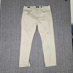 Lucky Brand 121 Slim Straight Tan Khaki Chinos Mens Size 36x30 Smart Casual